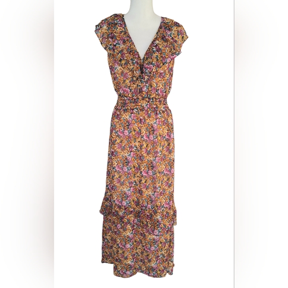 Lavender Brown Floral Maxi Dress in Pink, Purple, and Brown - Picture 2 of 10